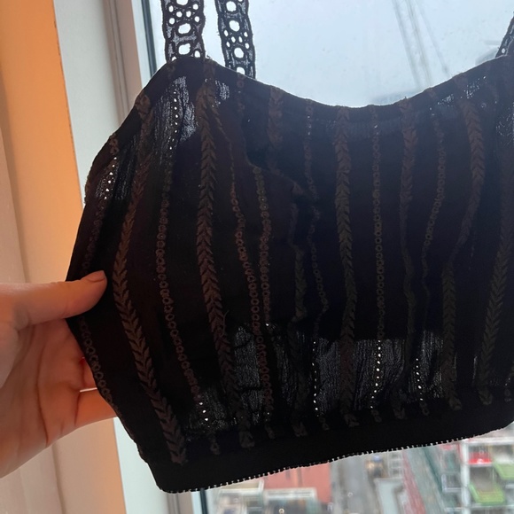 Urban Outfitters Truvy Eyelet Cropped Tank Top - Picture 3 of 6